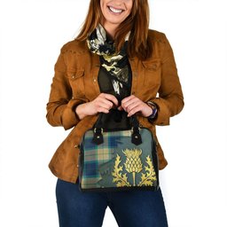 ScotsTee Shop Scottish Wallace Dress Blue (Wallas Dress Blue) Modern Tartan Shoulder Handbag Thistle Oldest
