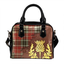 ScotsTee Shop Scottish MacTavish (Thompson Red) Weathered Tartan Shoulder Handbag Thistle Oldest
