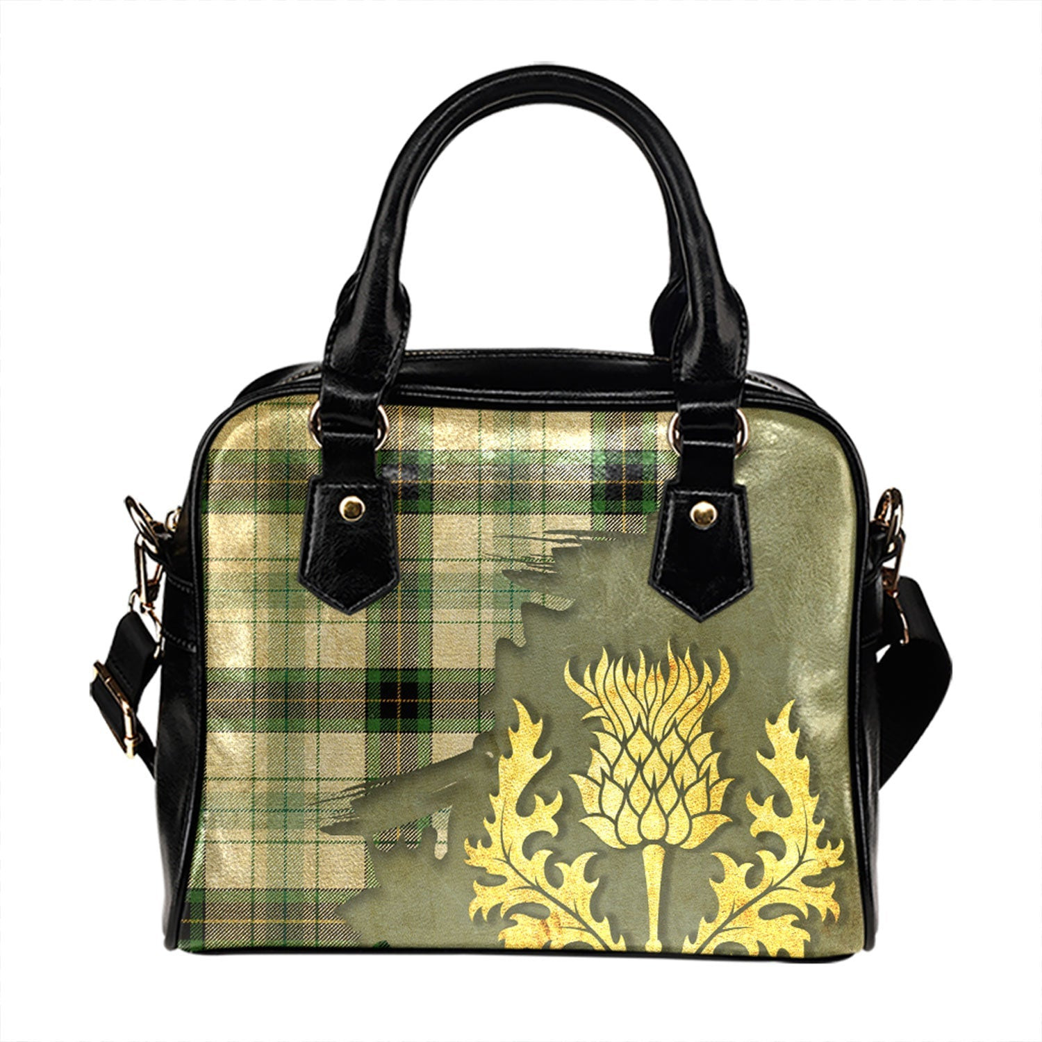 ScotsTee Shop Scottish Henderson Dress 2 Ancient Tartan Shoulder Handbag Thistle Oldest