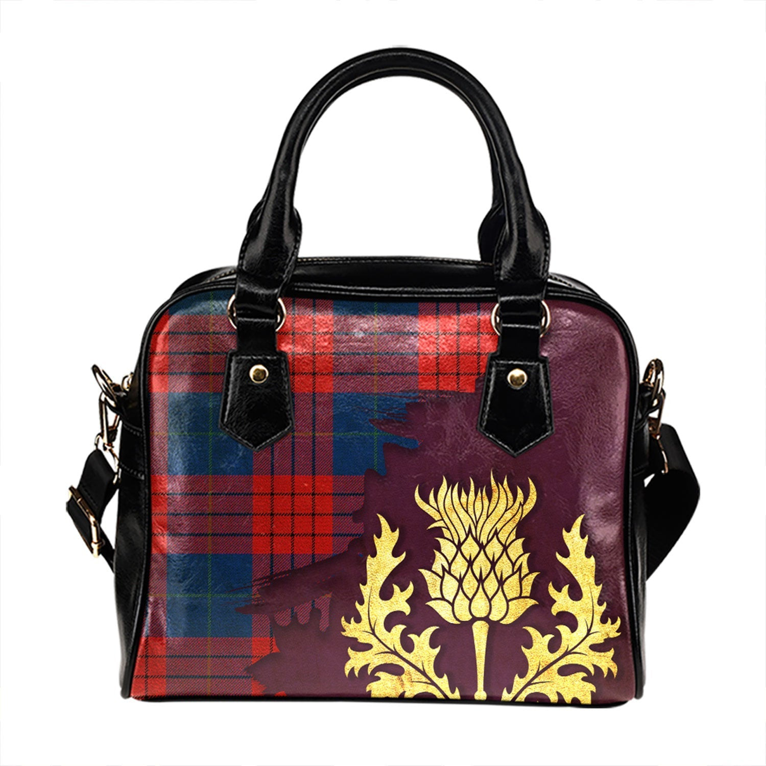 ScotsTee Shop Scottish Robinson Dress (Robins Dress) Modern Tartan Shoulder Handbag Thistle Oldest