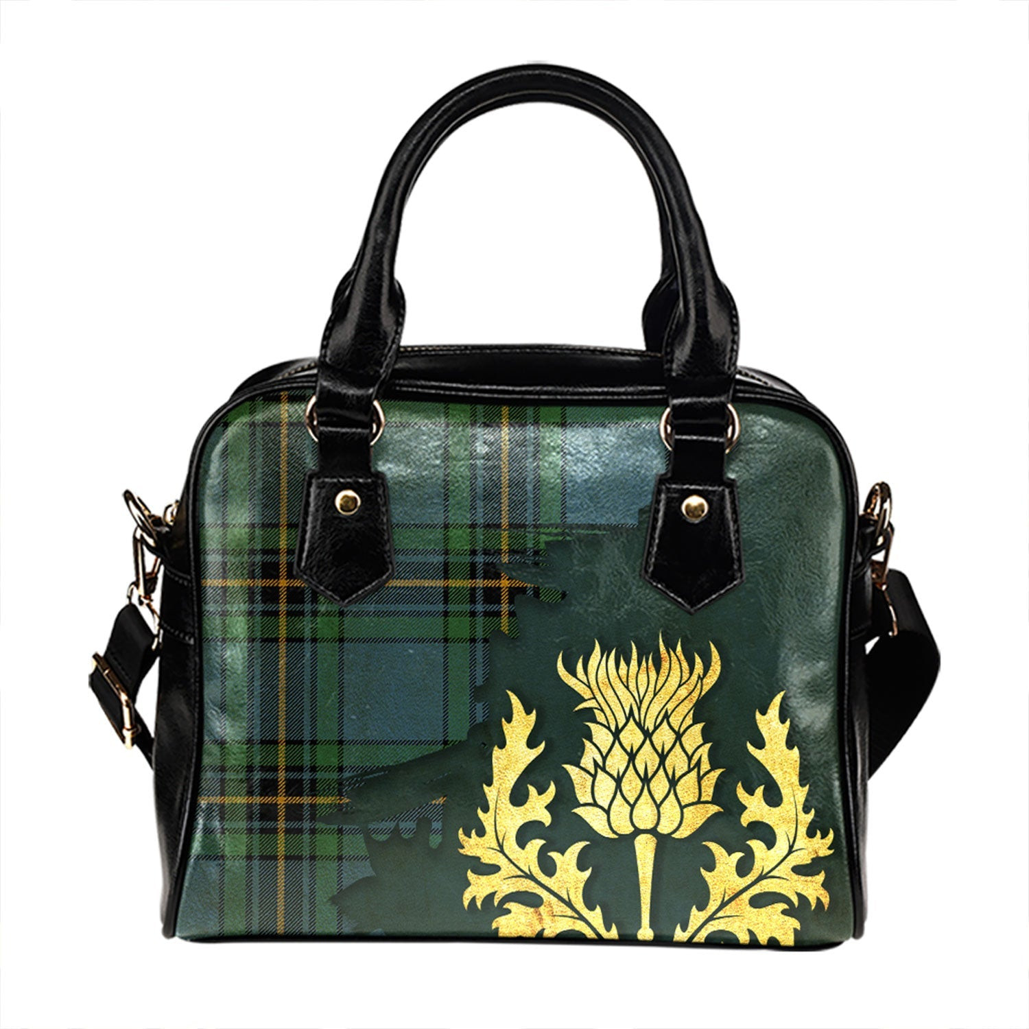 ScotsTee Shop Scottish Murray of Elibank Ancient Tartan Shoulder Handbag Thistle Oldest