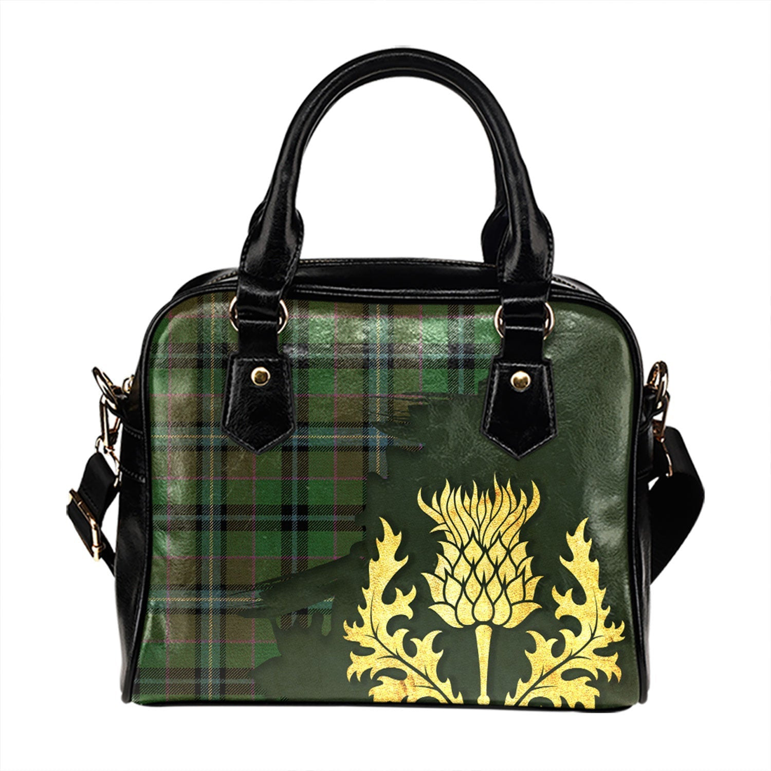 ScotsTee Shop Scottish Linden Ancient Tartan Shoulder Handbag Thistle Oldest