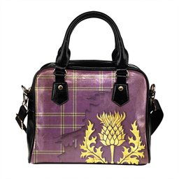 ScotsTee Shop Scottish Wallace High School (Wallas High School) Ancient Tartan Shoulder Handbag Thistle Oldest