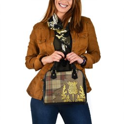 ScotsTee Shop Scottish Rothesay Dress Weathered Tartan Shoulder Handbag Thistle Oldest
