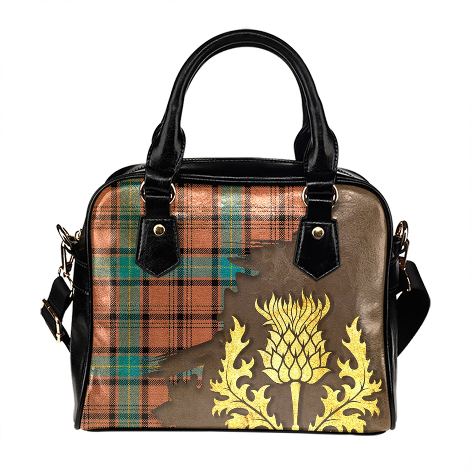 ScotsTee Shop Scottish Haney Dress Modern Tartan Shoulder Handbag Thistle Oldest