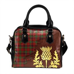 ScotsTee Shop Scottish MacDonald of Aird & Valley (Donald of Aird & Valley) Modern Tartan Shoulder Handbag Thistle Oldest