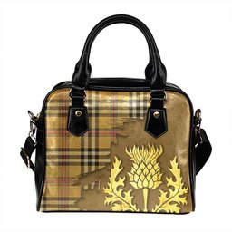 ScotsTee Shop Scottish Thomson Camel 3 (Thompson Camel 3) Weathered Tartan Shoulder Handbag Thistle Oldest