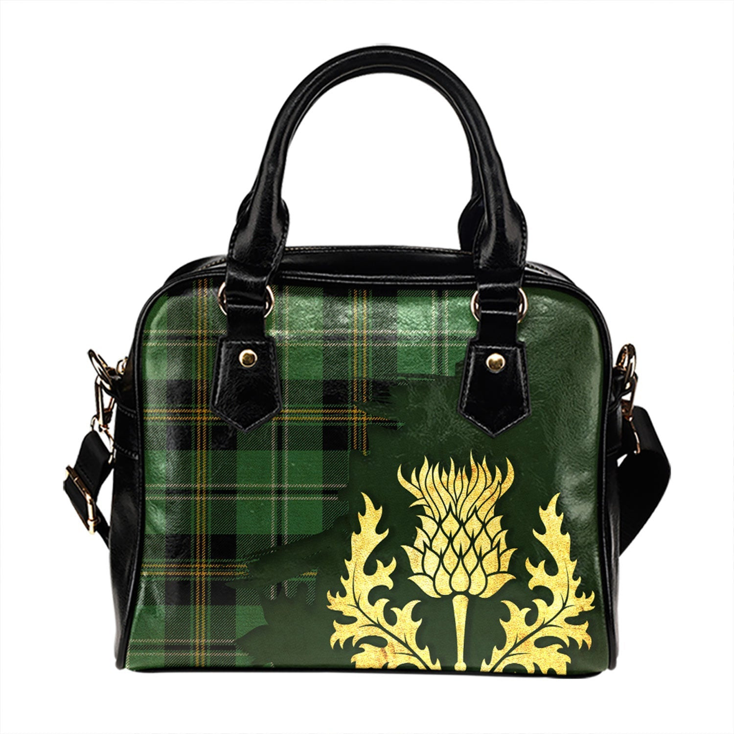 ScotsTee Shop Scottish Smeaton Hunting Modern Tartan Shoulder Handbag Thistle Oldest