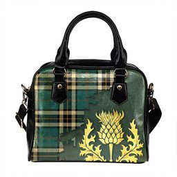 ScotsTee Shop Scottish Thomson Blue (MacThomas Blue Thompson Dress) Ancient Tartan Shoulder Handbag Thistle Oldest