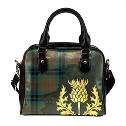 ScotsTee Shop Scottish Thomson Hunting (MacThomas Thompson Hunting) Ancient Tartan Shoulder Handbag Thistle Oldest