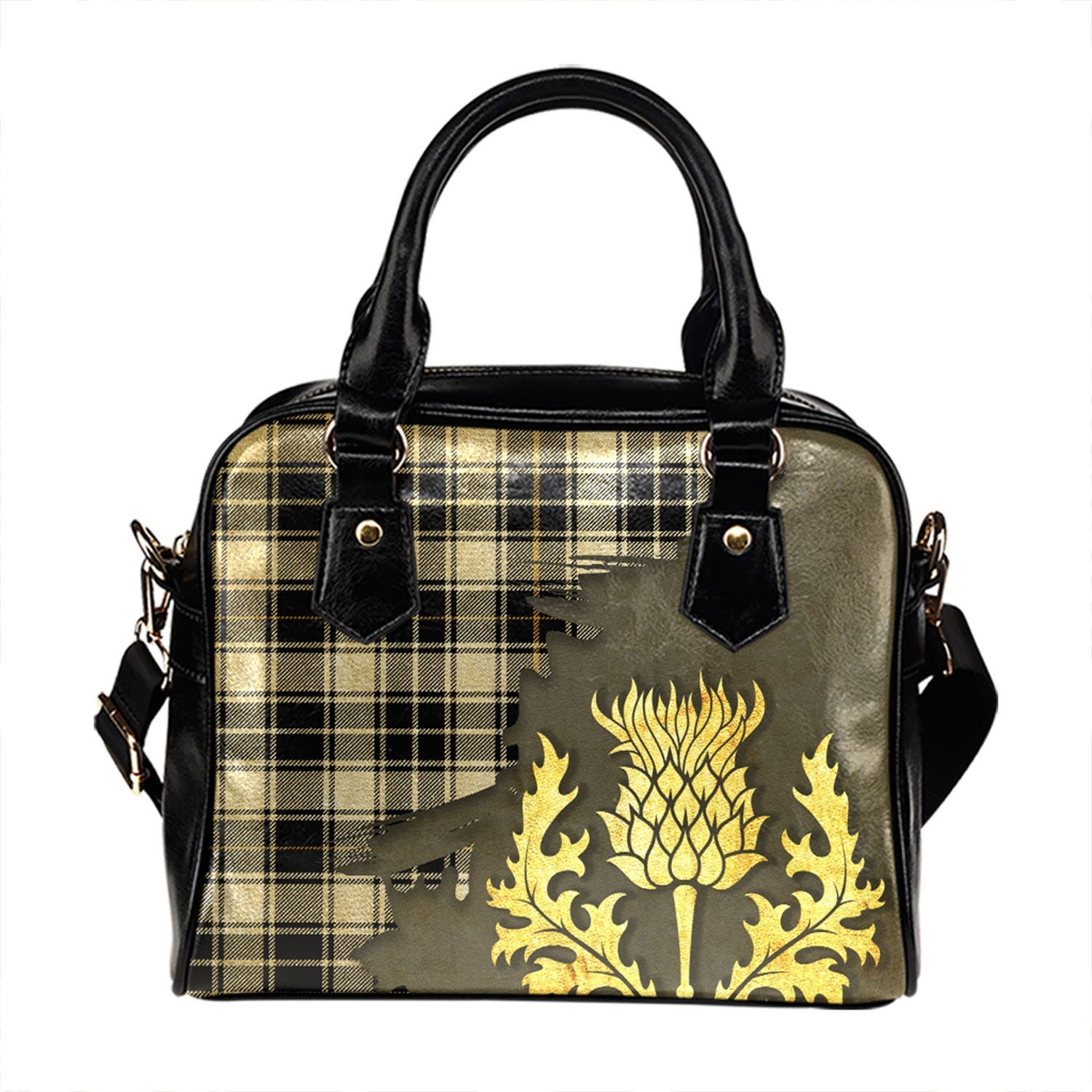 ScotsTee Shop Scottish MacFie of Colonsay Dress (MacPhee of Colonsay Dress) Ancient Tartan Shoulder Handbag Thistle Oldest