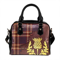 ScotsTee Shop Scottish Laing of Archiestown (Lang of Archiestown) Weathered Tartan Shoulder Handbag Thistle Oldest