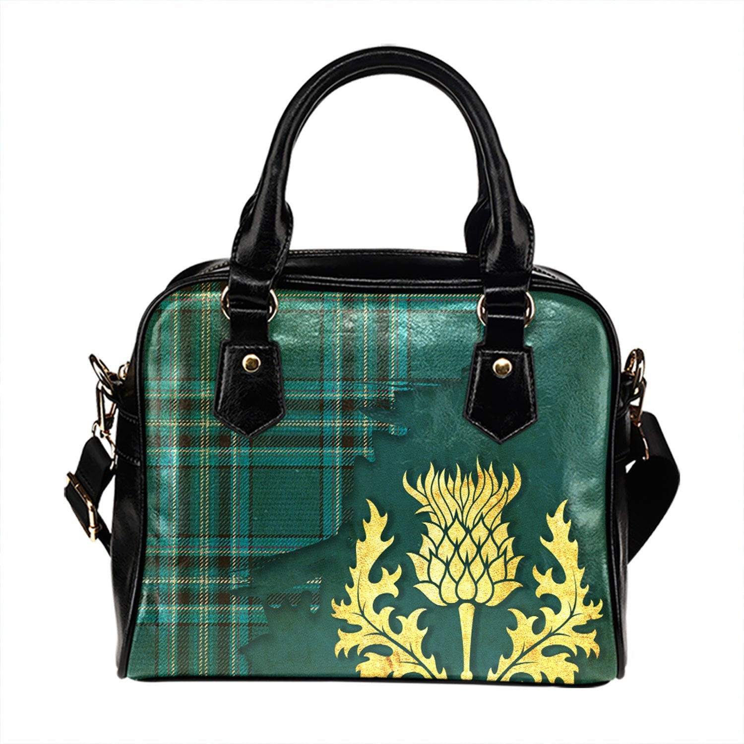 ScotsTee Shop Scottish Kelly Dress Modern Tartan Shoulder Handbag Thistle Oldest