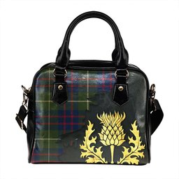 ScotsTee Shop Scottish Hamilton of Clayton Modern Tartan Shoulder Handbag Thistle Oldest