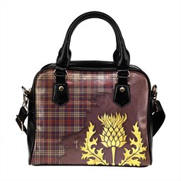 ScotsTee Shop Scottish Parker USA Weathered Tartan Shoulder Handbag Thistle Oldest