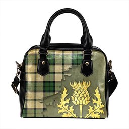 ScotsTee Shop Scottish Innes Green Dress Modern Tartan Shoulder Handbag Thistle Oldest