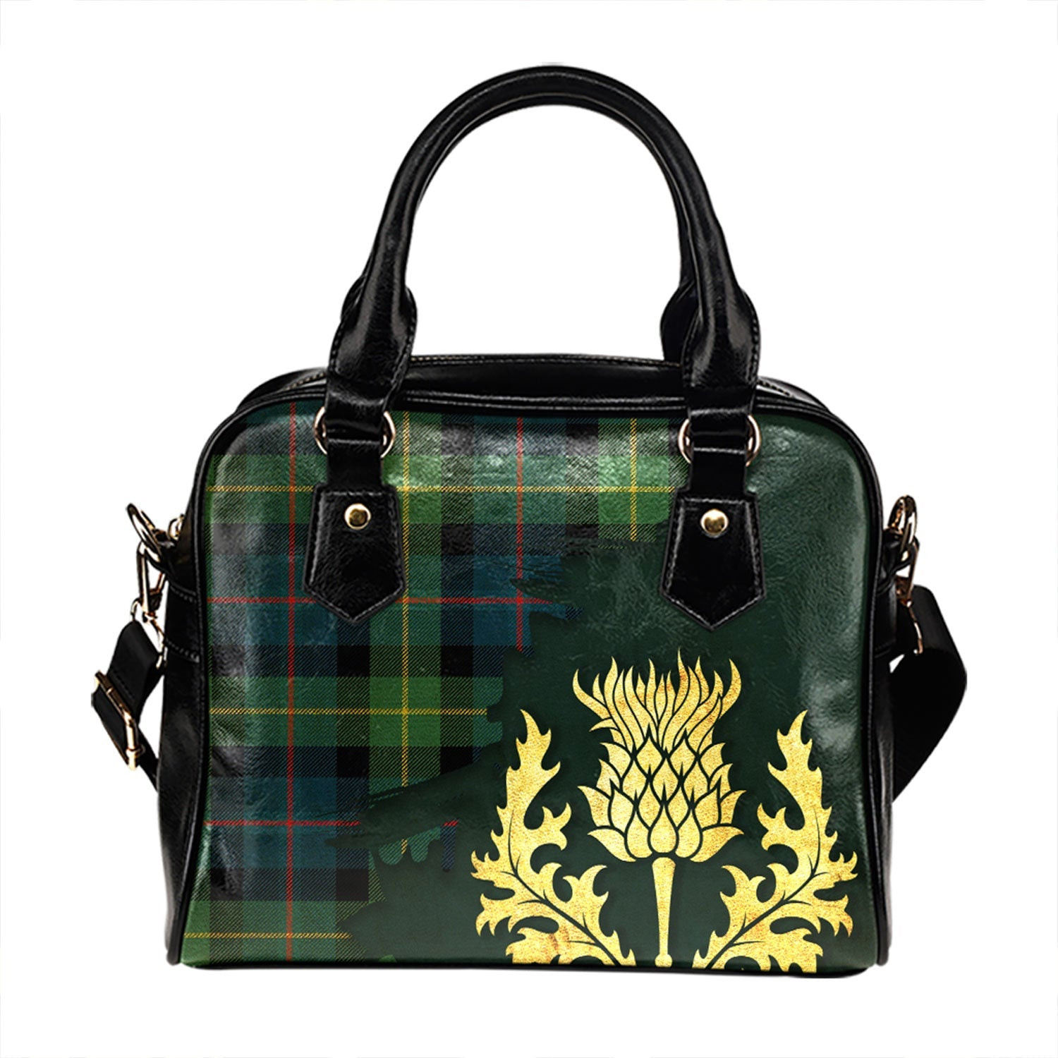 ScotsTee Shop Scottish Huntly Gordon Gathering 2000 Modern Tartan Shoulder Handbag Thistle Oldest