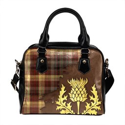 ScotsTee Shop Scottish MacKay of Strathnaver Modern Tartan Shoulder Handbag Thistle Oldest
