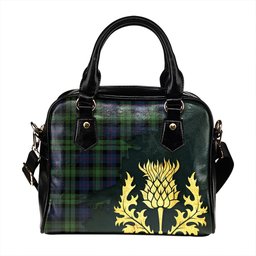 ScotsTee Shop Scottish Urquhart (Smibert) Modern Tartan Shoulder Handbag Thistle Oldest