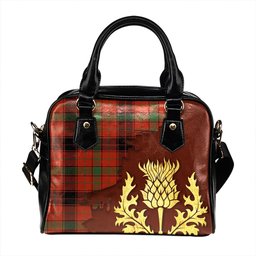 ScotsTee Shop Scottish Hebrides South Uist 02 Ancient Tartan Shoulder Handbag Thistle Oldest
