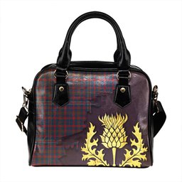 ScotsTee Shop Scottish Hebrides South Uist 03 Modern Tartan Shoulder Handbag Thistle Oldest