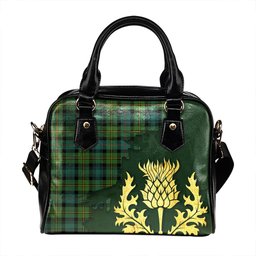 ScotsTee Shop Scottish MacLeod of Skye Ancient Tartan Shoulder Handbag Thistle Oldest