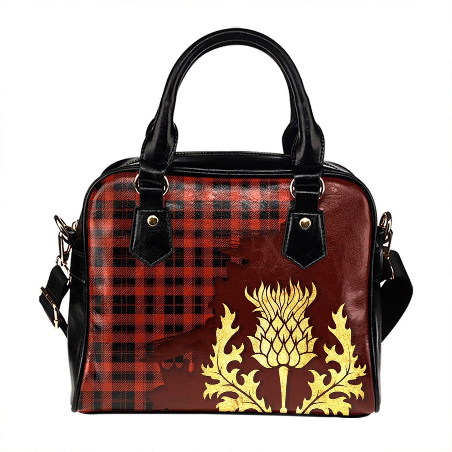 ScotsTee Shop Scottish Murray of Ochtertyre Ancient Tartan Shoulder Handbag Thistle Oldest