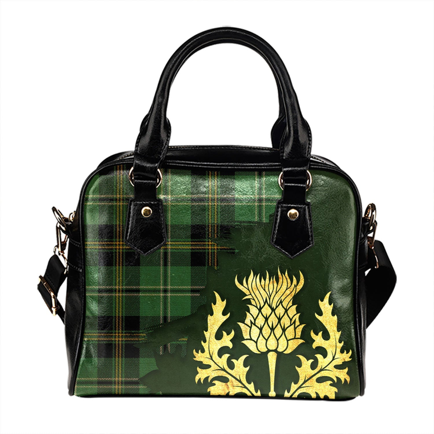 ScotsTee Shop Scottish Smeaton Hunting Ancient Tartan Shoulder Handbag Thistle Oldest