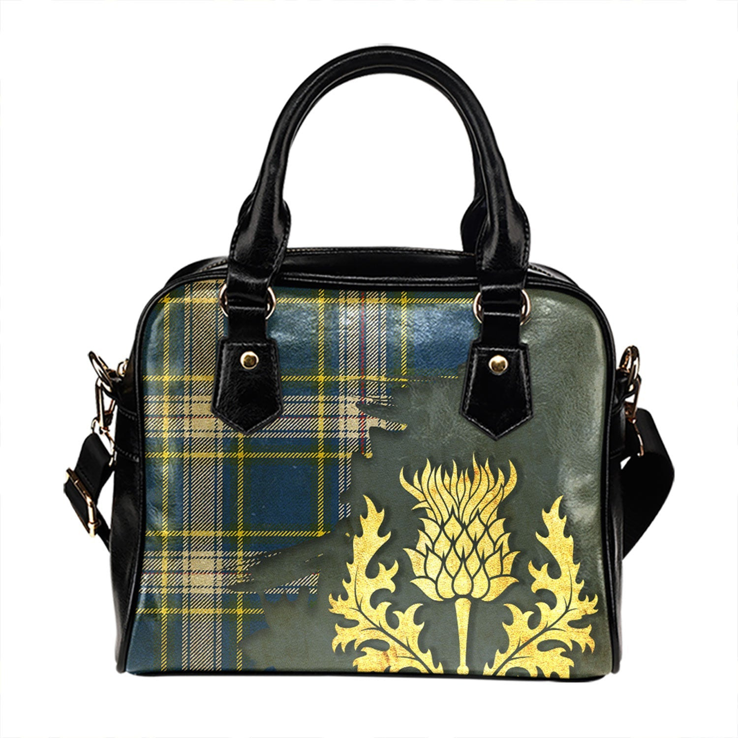 ScotsTee Shop Scottish Maver Dress Modern Tartan Shoulder Handbag Thistle Oldest