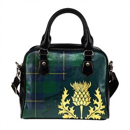 ScotsTee Shop Scottish Irvine of Bonshaw Modern Tartan Shoulder Handbag Thistle Oldest