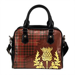 ScotsTee Shop Scottish MacDonald of Ardnamurchan (Donald of Ardnamurchan) Weathered Tartan Shoulder Handbag Thistle Oldest