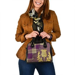 ScotsTee Shop Scottish Lennox Dress Dance Purple Tartan Shoulder Handbag Thistle Oldest
