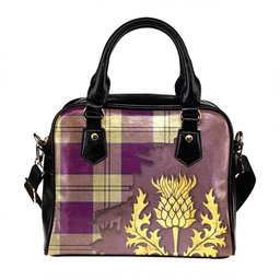 ScotsTee Shop Scottish Lennox Dress Dance Purple Tartan Shoulder Handbag Thistle Oldest