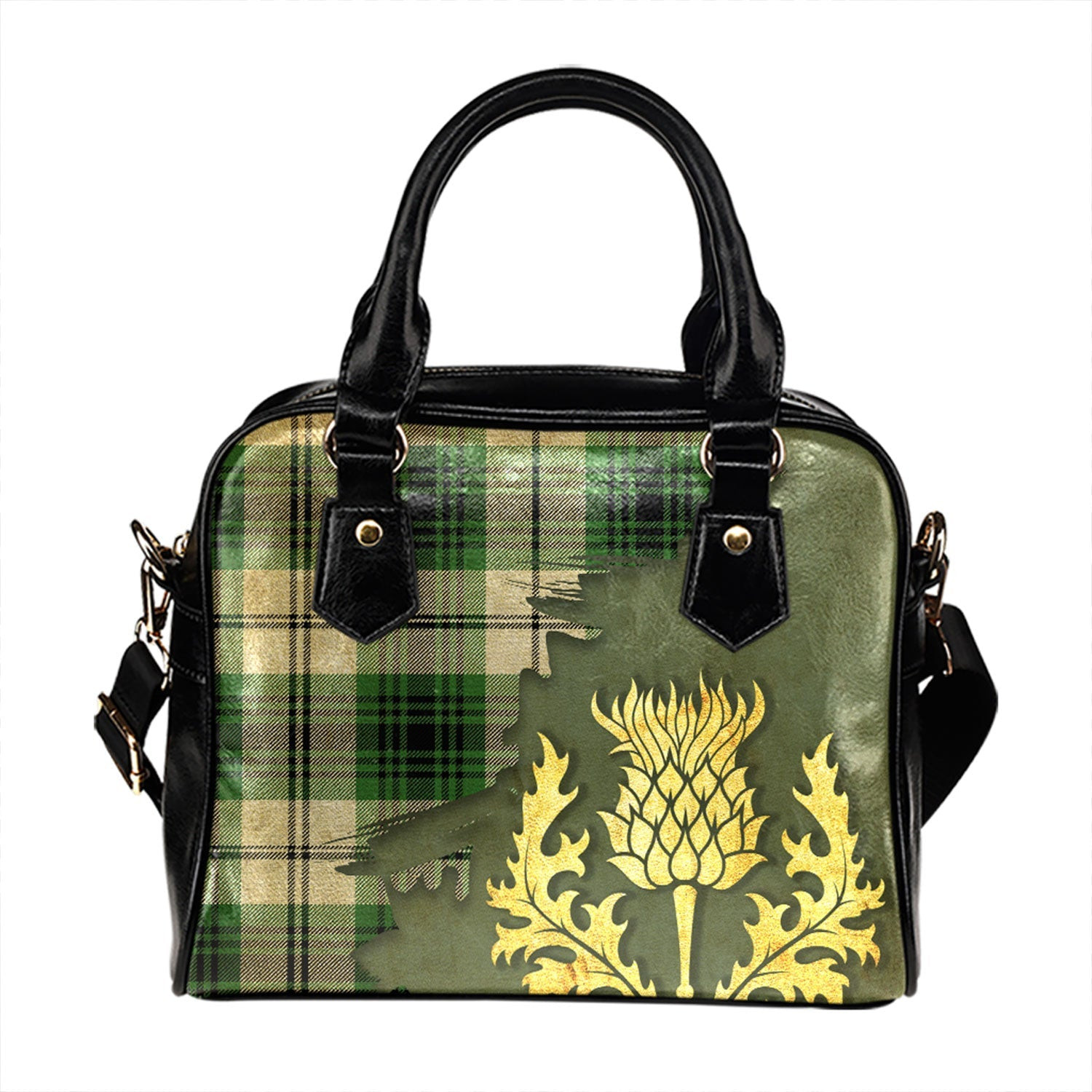 ScotsTee Shop Scottish Lamont Dress (MacLamont Dress) Ancient Tartan Shoulder Handbag Thistle Oldest