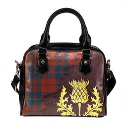 ScotsTee Shop Scottish MacGregor of Glengyle (Gregor of Deeside) Modern Tartan Shoulder Handbag Thistle Oldest