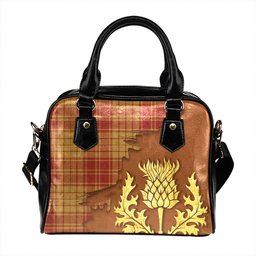 ScotsTee Shop Scottish MacMillan Dress Weathered Tartan Shoulder Handbag Thistle Oldest