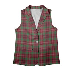 ScotsTee Shop Scottish Ainslie Modern Women's Tartan Sleeveless Blazer Suit Vest