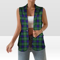 ScotsTee Shop Scottish Alexander Women's Tartan Sleeveless Blazer Suit Vest