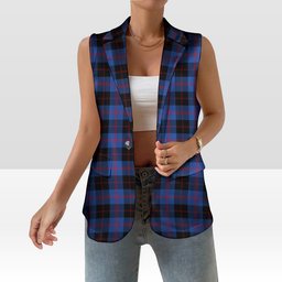 ScotsTee Shop Scottish Angus Modern Women's Tartan Sleeveless Blazer Suit Vest