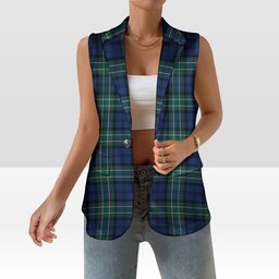 ScotsTee Shop Scottish Allan Women's Tartan Sleeveless Blazer Suit Vest