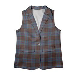 ScotsTee Shop Scottish Anderson Highland Society of London Women's Tartan Sleeveless Blazer Suit Vest