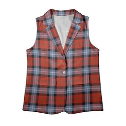 ScotsTee Shop Scottish Baillie of Polkemmet Red Ancient Women's Tartan Sleeveless Blazer Suit Vest