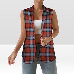 ScotsTee Shop Scottish Baillie of Polkemmet Red Ancient Women's Tartan Sleeveless Blazer Suit Vest