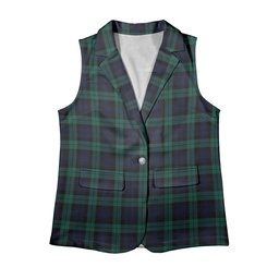 ScotsTee Shop Scottish Black Watch Modern Clan Women's Tartan Sleeveless Blazer Suit Vest