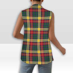 ScotsTee Shop Scottish Buchanan Women's Tartan Sleeveless Blazer Suit Vest