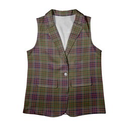 ScotsTee Shop Scottish Bowie Dalgety Women's Tartan Sleeveless Blazer Suit Vest