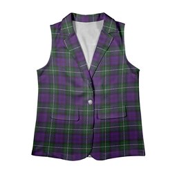 ScotsTee Shop Scottish Baillie Highland Society Women's Tartan Sleeveless Blazer Suit Vest