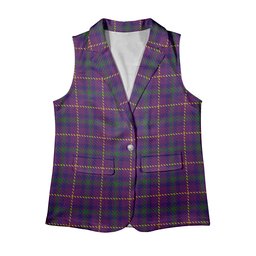 ScotsTee Shop Scottish Bryson 2000 Women's Tartan Sleeveless Blazer Suit Vest
