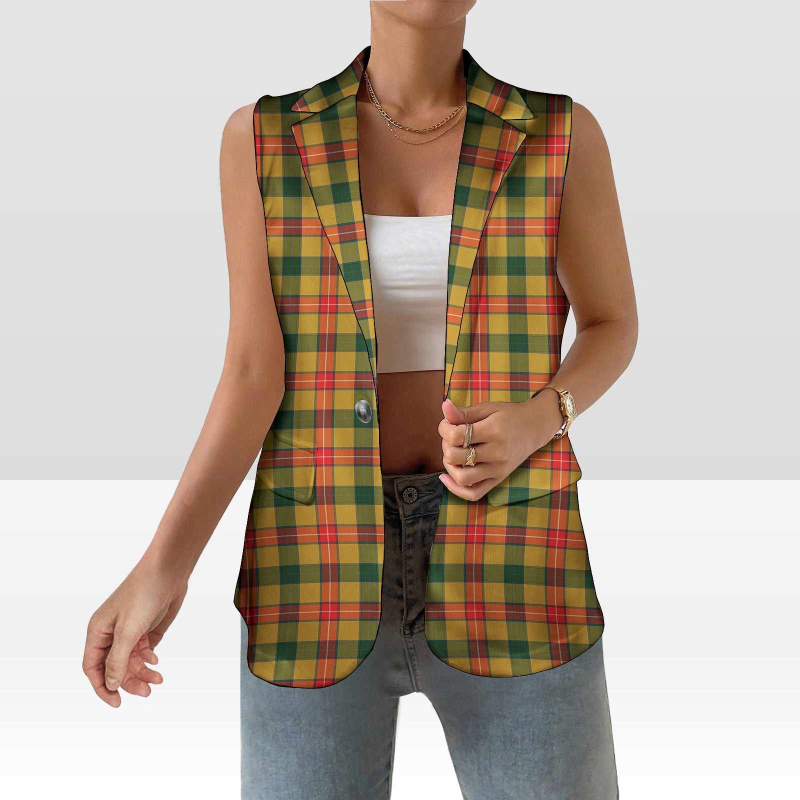 ScotsTee Shop Scottish Baxter SC Women's Tartan Sleeveless Blazer Suit Vest