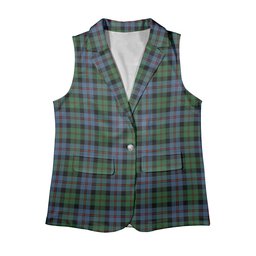 ScotsTee Shop Scottish Black Watch Coarse Kilt Ancient Women's Tartan Sleeveless Blazer Suit Vest